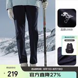 骆驼（CAMEL）户外冲锋软壳裤女防风防水加绒登山裤男丨火山岩发热 A23CAVV106