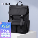 POLO双肩包男士旅行背包学生书包15.6/16英寸翻盖电脑包情人节礼物