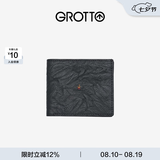 个乐经典羊皮短款钱包手工真皮多卡位卡夹卡包情侣七夕礼物 黑色（红裤子小男孩）
