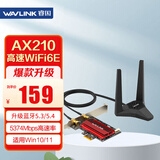 睿因（Wavlink）AX210无线网卡Intel千兆电竞游戏WiFi6台式机内置PCI-E网卡5400M wifi接收发射蓝牙5.3  675X3