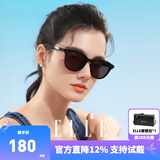 ELLE墨镜男女通用黑超太阳镜旅游户外大框墨镜 EL3004A20深茶色镜片