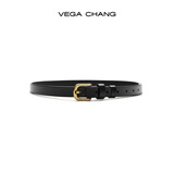 VEGA CHANG可调节女士皮带简约百搭通勤时尚半身裙牛仔裤腰带装饰 黑色（有孔）