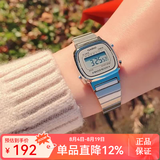 卡西欧（CASIO）手表 小春同款 情侣经典复古小方块 时尚学生表小金表情人节礼物 LA670WA-7D 女款