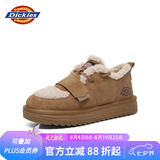 Dickies女士雪地靴舒适休闲平底鞋加绒加厚棉鞋 黄棕 38 