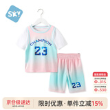 舒贝怡儿童篮球服夏季速干衣男女中大童运动短袖套装透气训练服粉140