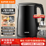 苏泊尔（SUPOR）电水壶烧水壶 304不锈钢电热水壶1.5L小容量 双层防烫全钢无缝开水壶 SW-15T83A