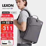 乐上（LEXON）双肩包商务笔记本电脑包14/15.6/16英寸旅行背包时尚男士书包灰色