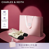 CHARLES&KEITH珠链绊带饰低跟凉鞋玛丽珍鞋女鞋子女七夕礼物送女友CK1-70900382 CK1-70900382-2粉白色 37