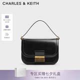 CHARLES&KEITH复古锁扣豆腐包单肩斜挎包包女包生日七夕礼物送女友CK2-80781400 Black黑色CK2-80782444 S/M