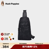 暇步士（Hush Puppies）胸包男士斜挎包夏新款帆布包休闲户外运动包小包潮流单肩包礼物 黑色HA-1911365W-5723