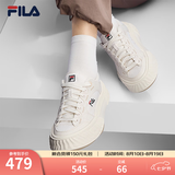 斐乐（FILA）岩行帆布鞋丨帆布鞋26夏季男女鞋情侣FOSSO 1+透气小白鞋休闲鞋 奶白/初雪白-GA 37.5