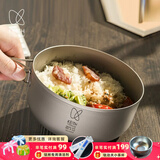 铠斯（KEITH）纯钛饭盒泡面碗带盖大号便当盒家用户外纯钛餐具大碗凯斯 纯钛饭盒 Ti5328 （约1000ml）