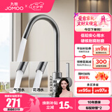 九牧（JOMOO）厨房水龙头 洗菜盆水龙头洗碗盆水槽冷热水龙头 防溅隔铅健康用水 A款-33080【爆款双水花-枪灰】