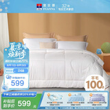 富安娜 100%新西兰羊毛80支纯棉面料加厚被单人宿舍约6.4斤152*210cm 白