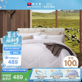 富安娜100%澳洲进口纯羊毛被子 冬季加厚被芯 纯棉双人约7.5斤203*229cm