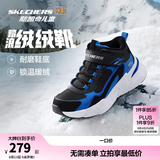 Skechers斯凯奇儿童秋冬休闲男女童二棉鞋轻质加绒保暖靴405222L/302583L 男童/黑色/宝蓝色/BKRY 30