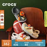 CROCS卡骆驰贝雅卡骆班洞洞鞋轻便耐磨拖鞋一脚蹬休闲鞋|205089 黑色/白色-066（含智必星） 37 /38(230mm)