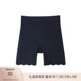 纤莉秀大码女装防走光不卷边安全裤丝滑轻薄无痕裸感打底裤秋新款1730 黑色 4XL