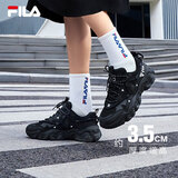 FILA【杨幂同款】猫爪5丨斐乐老爹鞋女鞋黑色鞋子休闲复古增高运动鞋