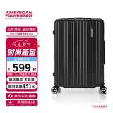 美旅行李箱24英寸旅行箱可扩容拉杆箱密码箱大容量薯条箱 79B黑色