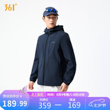 361°外套男秋冬季三防加绒保暖运动休闲夹克风衣652544605D-4