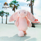 Jellycat害羞乳白色邦尼兔动物毛绒玩偶安抚玩偶娃娃送礼七夕情人节礼物 害羞粉色邦尼兔 Medium
