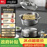 利仁（Liven）【钛空人】纯钛电煮锅0涂层分体式电热锅2L辅食锅小电锅电火锅1-2人多功能锅DHG-TKR180