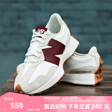 NEW BALANCE NB327官方休闲鞋女夏季舒适户外复古百搭厚底低帮运动鞋 灰色/米白/酒红 WS327KA 36 (脚长22.5cm)