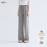 伊芙丽（eifini）【早八神裤】秦岚代言品质显瘦拖地长裤26春季新款裤子小个版 浅灰 小个子版 S 80-105斤