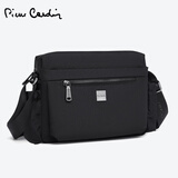 皮尔卡丹（pierre cardin）男包休闲斜挎包新款单肩包轻便商务通勤差旅挎包男便携牛津布男包 标准款【带侧兜】 【官方旗舰正品保证假一罚十】
