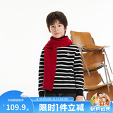 巴拉巴拉童装儿童毛衣秋冬男童女童中高领毛衫套头针织衫保暖简约 黑色调-209425103101 150