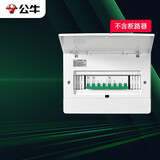 公牛（BULL）配电箱 12回路空开强电箱 家用终端配线箱白色盖板LX1-12s