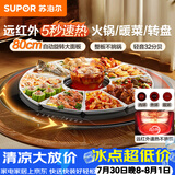 苏泊尔（SUPOR）多功能暖菜板 火锅+饭菜保温板 圆形加热菜板  80CM可旋转餐桌转盘  BZ80RH851J