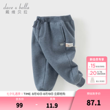 戴维贝拉（DAVE＆BELLA）童装秋冬女童裤子男童加绒裤儿童棉裤冬季运动裤宝宝保暖长裤冬裤 牛仔蓝DB4237140-A 100 cm（建议身高90-100cm）