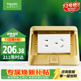 施耐德 五孔地插 带阻尼弹出式地面 地板插座铜质 (不含底盒)E226C10U