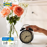 宜家（IKEA）DEKAD德卡闹钟石英钟简约复古钟钟表摆放式台式高颜值钟 德卡/黑色10cm