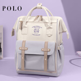 POLO双肩包女士大容量书包iPad电脑包包大学生旅行通勤背包送生日礼物