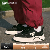 FILAFUSION 斐乐潮牌女鞋【章昊同款】帆布鞋女运动鞋滑板鞋 黑/奶白-BG 36