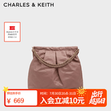 CHARLES&KEITH子母链条大容量流浪包托特包单肩斜挎包女包七夕礼物CK2-40671449 【L号】CK2-40671539Mauve紫红色 L
