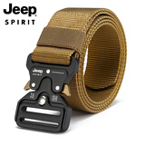 JEEP SPIRIT吉普磁力扣机能腰带男士皮带休闲户外帆布编织尼龙帆布军训腰带