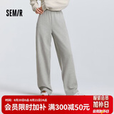 森马（Semir）休闲裤女春季松紧腰抽绳阔腿裤女生显瘦ins慵懒卫裤101125127009A