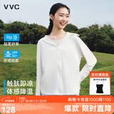 VVC防晒衣服女冰丝凉感透气防紫外线披肩城市轻户外短外套 简约白2.0