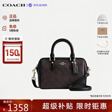 蔻驰（COACH）【品牌直供】新款女包ROWAN迷你波士顿包斜挎包CW329黑七夕礼物