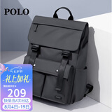 POLO双肩包男士旅行背包学生书包15.6/16英寸翻盖电脑包情人节礼物