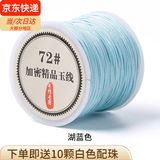 倾欣72号玉线手工diy自编本命年红绳手链吊坠挂绳端午五彩绳项链 0.8mm天蓝色45米