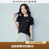 佐丹奴短袖t恤女夏季新款纯棉体恤衫小刺绣圆领休闲上衣13324321