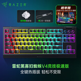 雷蛇（Razer）黑寡妇蜘蛛V4竞技极速版 三模热插拔  客制化RGB 电竞游戏机械键盘 【晒赠阿凡达键帽】