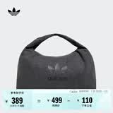 adidas「云朵包」牛仔风大容量运动挎包女子阿迪达斯官方三叶草 黑色 NS