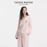 Teenie Weenie小熊纯棉刺绣睡衣女士2026秋季新款开衫可外穿情侣款家居服女款