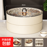 京东物流 果盘家用客厅茶几糖果盒干果盘水果盘乔迁零食坚果收纳 白色【二层】糖果盒